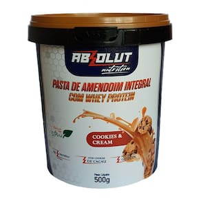 Pasta de Amendoim Absolut Nutrition Cookies e Cream 500g