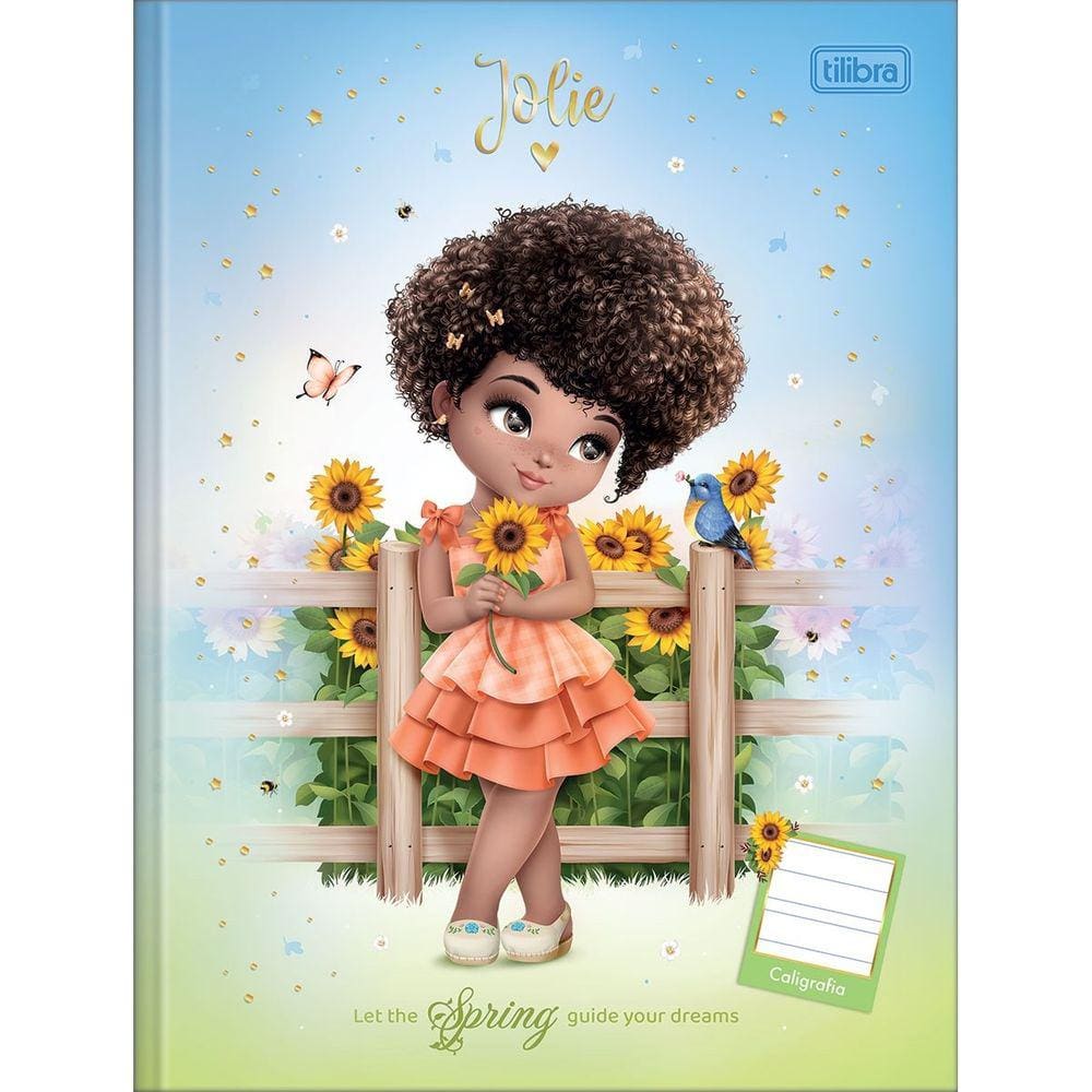 Caderno Caligrafia Brochura Costurado CD Jolie 40Fls Tilibra
