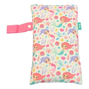 Saco Impermeável Organizador Fralda Roupa Suja Limpa - Sereia Rosa