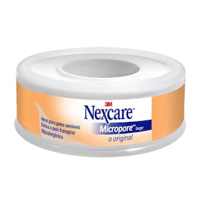 Fita Micropore Nexcare Bege 12mm x 4,5m com 1 Unidade
