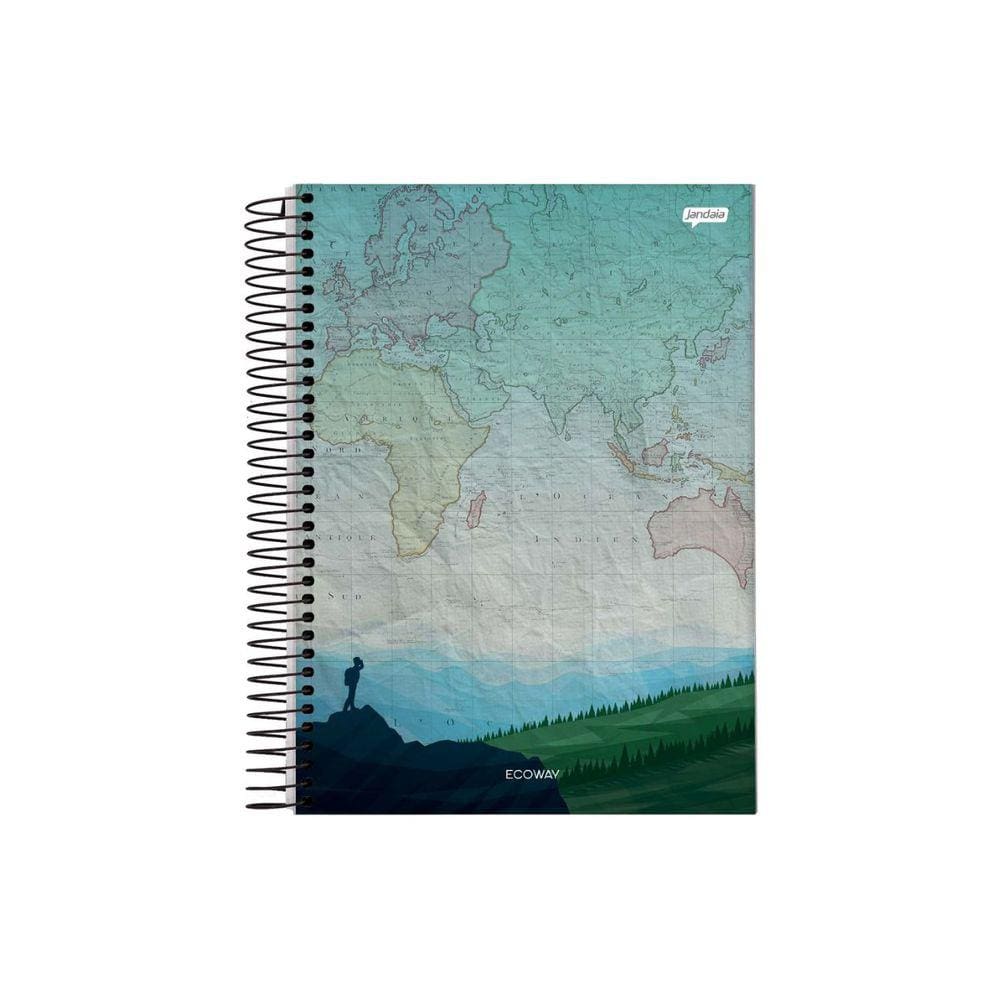 Caderno Espiral Eco Way Observando Jandaia 1 Matéria 80 Fls