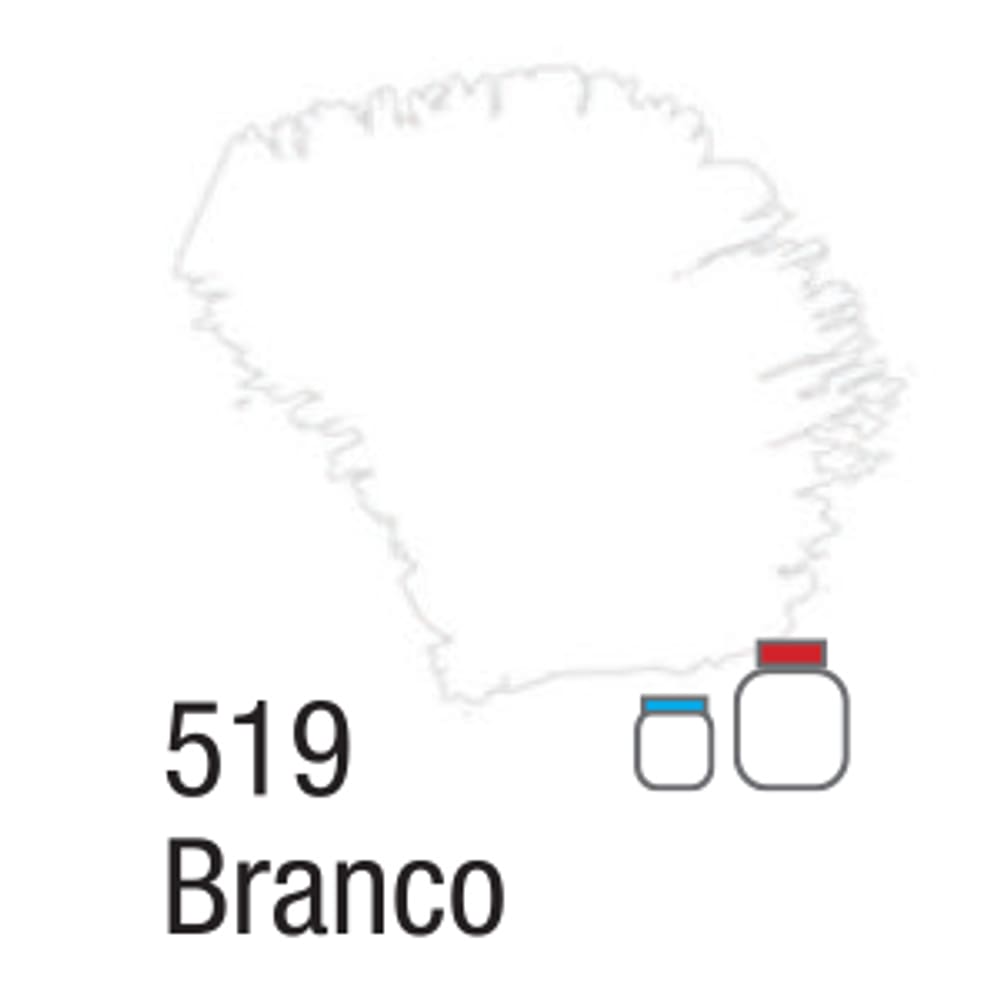 Tinta Acrílica fosca 60ml cor Branco /519 - Acrilex Jeito Próprio Artesanato
