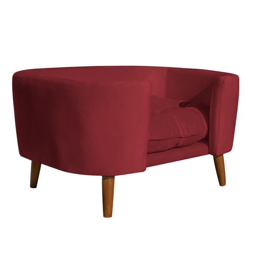 Caminha de Pet Veludo Vermelho - Vallisa Decor