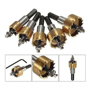 Kit 5 Brocas Serra Copo Metal Aço Ferro 16/18,5/20/25/30mm