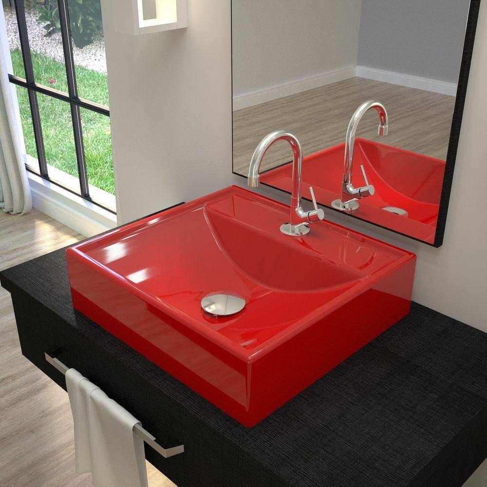 Kit Cuba Q39 com Válvula Click, Sifão Pvc e Flexível Compace Vermelho
