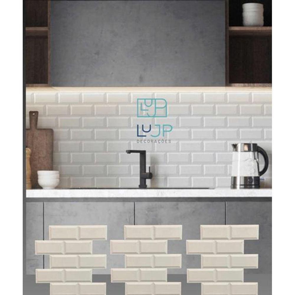 18 Placas Painel Tijolinho Retro Revestimento 3D 50Cm X 50Cm