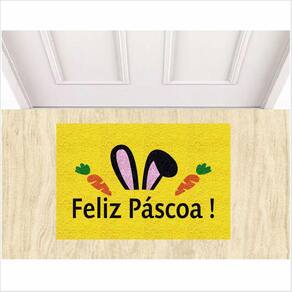 Tapete Capacho Para Páscoa Decorativo, Cores Bem Vivas.