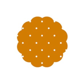 Fundo para Docinhos Laranja com Branco Poá - 7cm