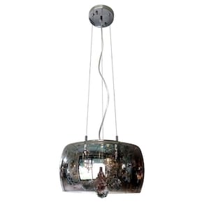 Lustre Pendente Cromado com Cristais 28cm 3E14