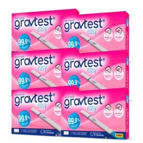 Gravtest Easy Teste Gravidez - kit c/ 6 un.