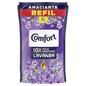 Amaciante Roupa Comfort Concentrado 900Ml Sache Lavanda