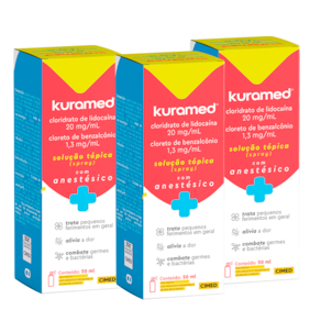Kuramed Spray 20 1 30 Mg c/ 50ml - Kit c/ 3 und
