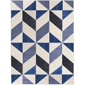 Tapete Para Sala Lyre Azul 1,50x2,00 São Carlos