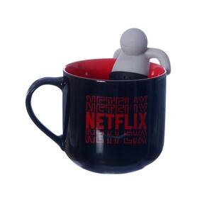 Caneca de Cerâmica com Infusor Netflix - 350ml