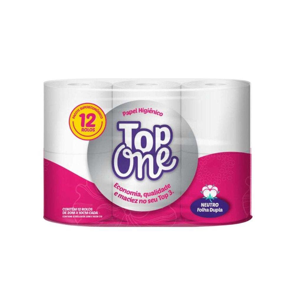 Papel Higienico Top One Folha Dupla C/12