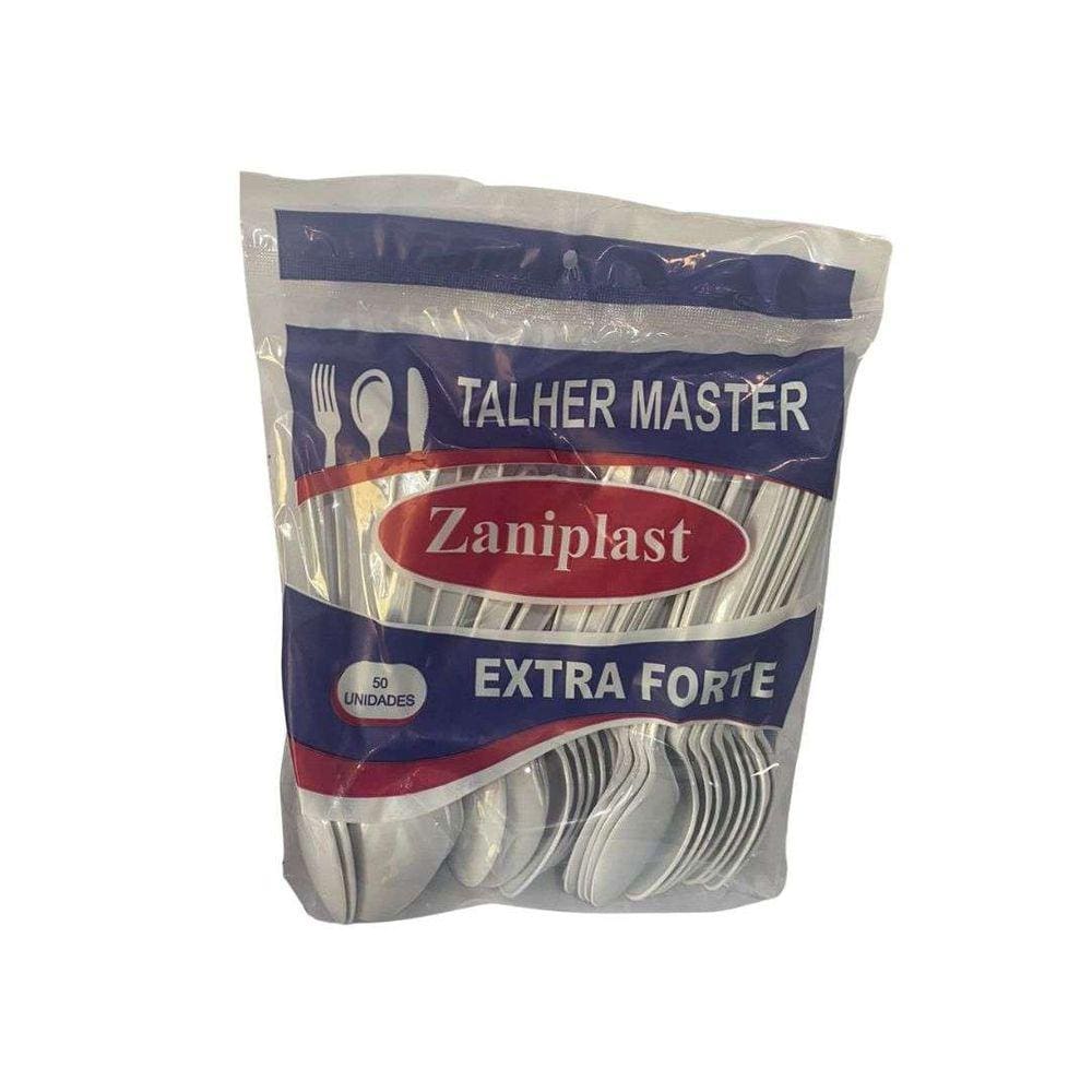 Colher Master Branca C/50 Zaniplast