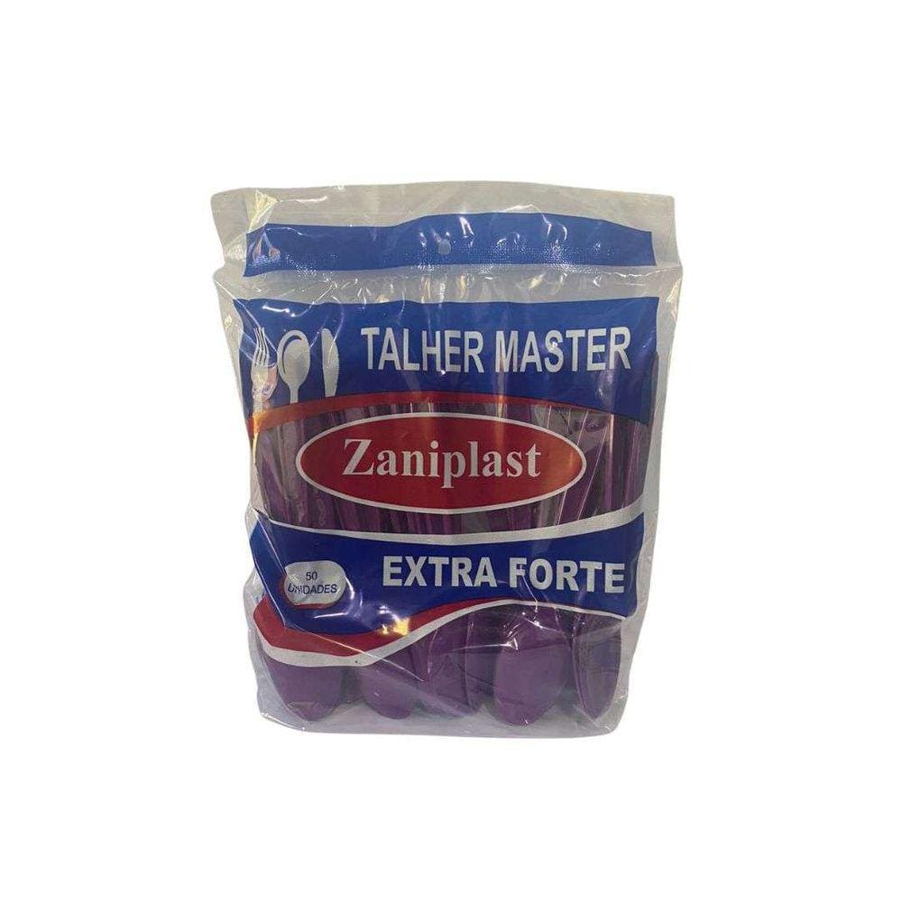 Colher Master Roxa C/50 Zaniplast