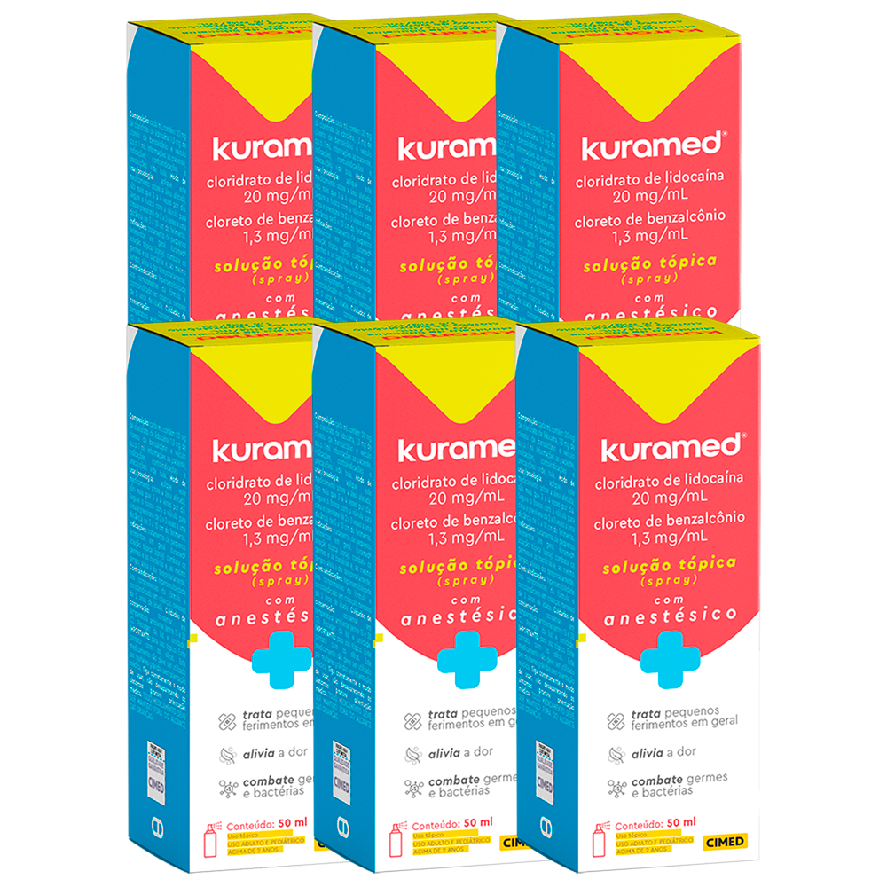 Kuramed Spray 20 1 30 Mg c/ 50ml - Kit c/ 6 und