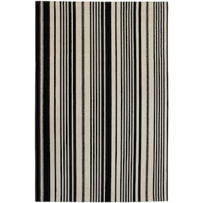 Tapete Para Sala Aruba Bege-Preto 1,00X1,50 São Carlos