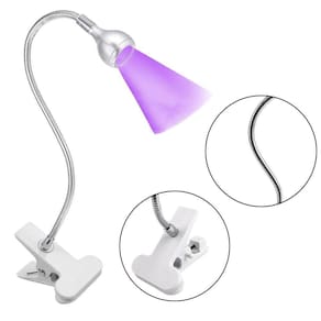 Luz Led Uv Lanterna Mesa Com Garra Secagem Unhas Gel Cabine