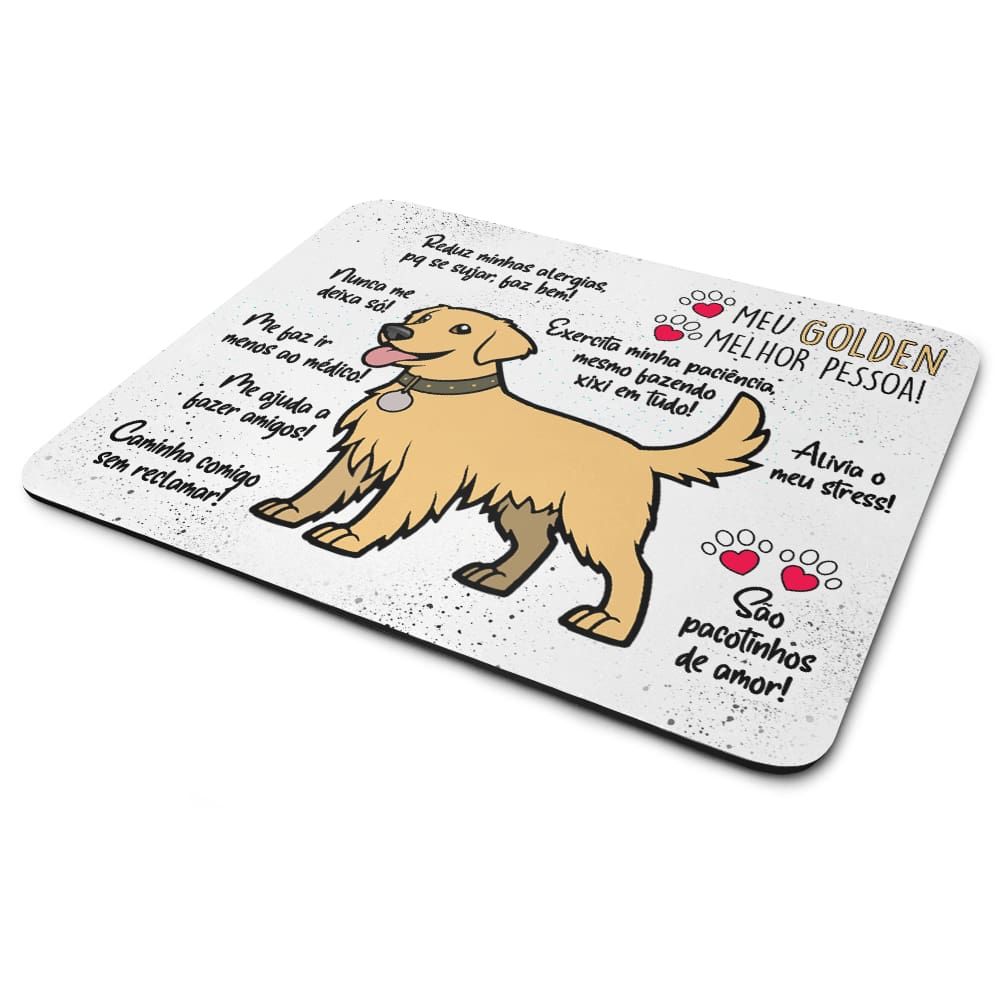 Mouse Pad Dog - Meu Golden, melhor pessoa!