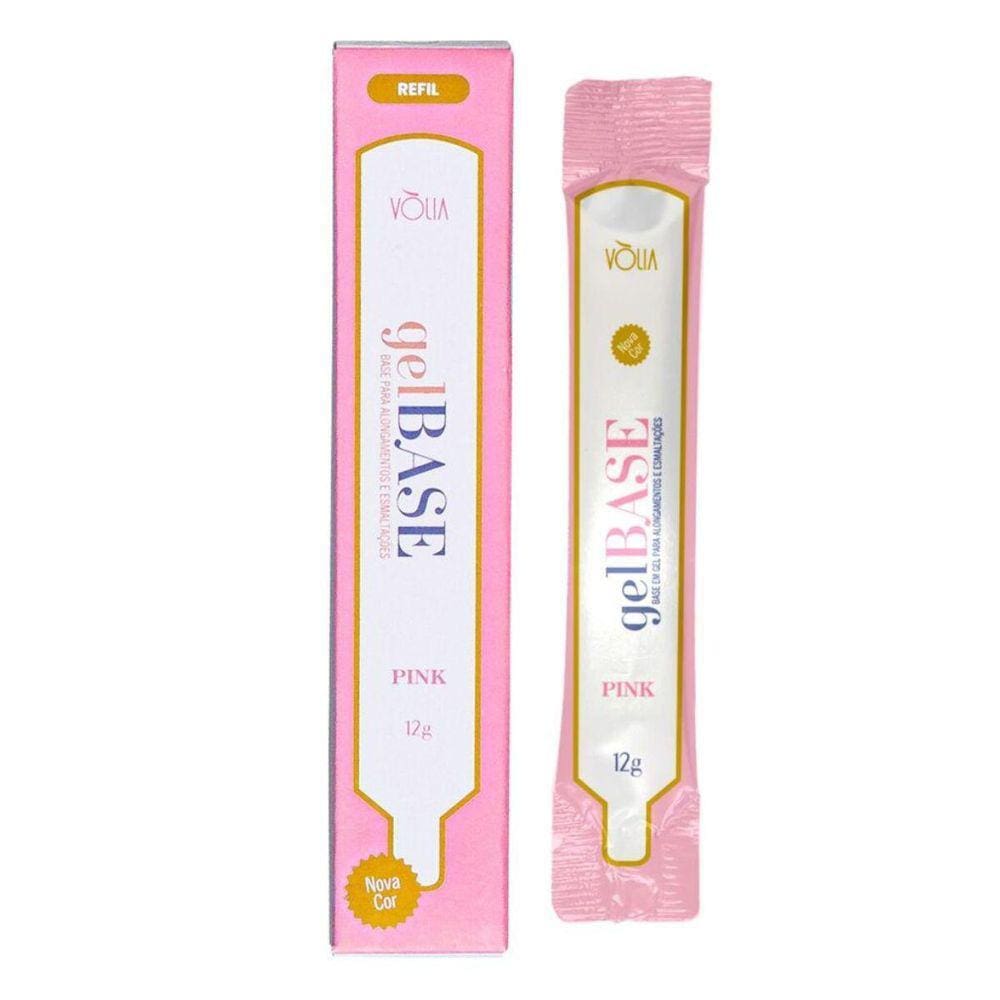 Refil Gel Base Para Unhas Vólia Pink 12G