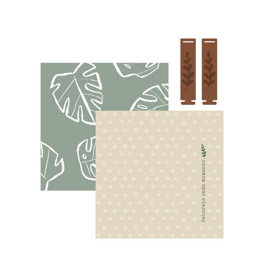 Conjunto 2 Guardanapos com Anéis - Saboreie Cada Momento