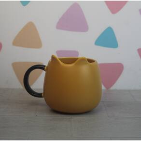 Caneca de Porcelana Gatinho com Orelhas 450ml - Amarela