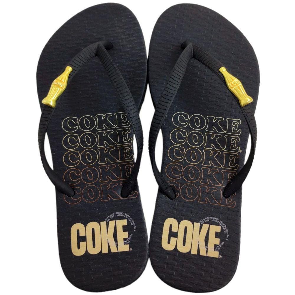 Chinelo De Dedo Feminino Casual Dia a Dia Borracha Coca Cola Gradient Coke Cc4113