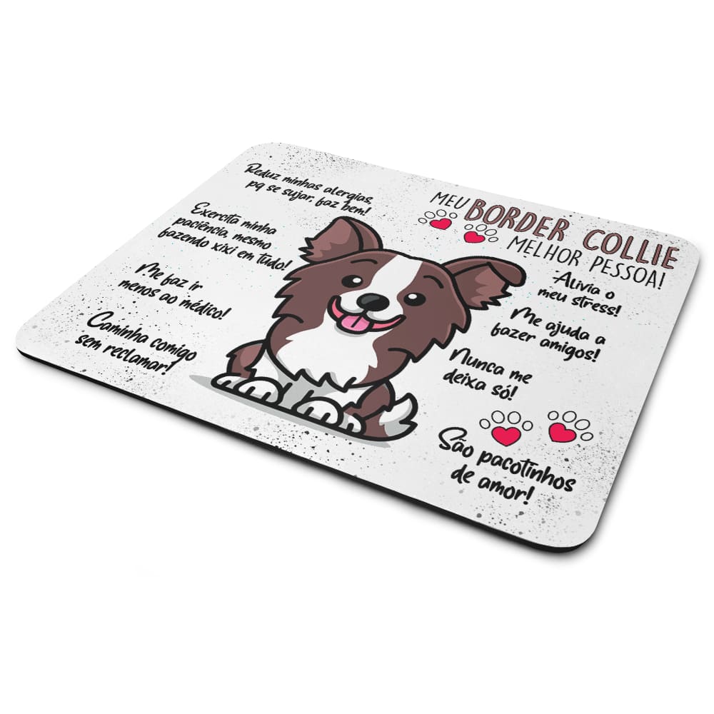 Mouse Pad Dog - Meu Border Collie puppy, melhor pessoa! M2