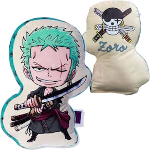 Almofada 3D Roronoa Zoro Aveludada Oficial One Piece