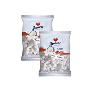 Bala de Coco Junco Tradicional 400g - 2 Pacotes