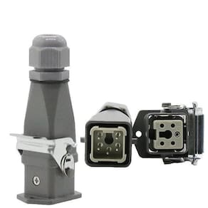 Tomada Multipolar 5 Polos  4+1  10A 250Vca / Macho E Fêmea