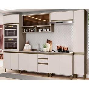 Cozinha Completa Connect (2 Aéreos, 2 Balcões, 2 Paneleiros, 1 Complemento) 7 Peças Duna/Cristal - Henn