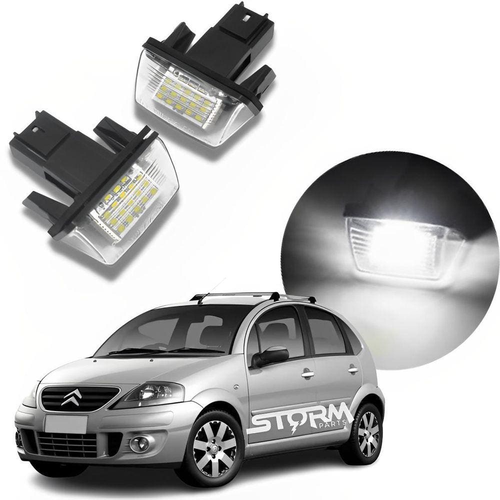 Par Luz Placa Led Lanterna Para Citroen C3 2003 A 2012 Kit