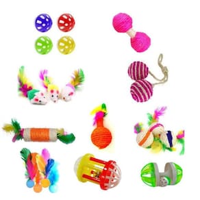 Kit Para Gatos - Com 10 Brinquedos.