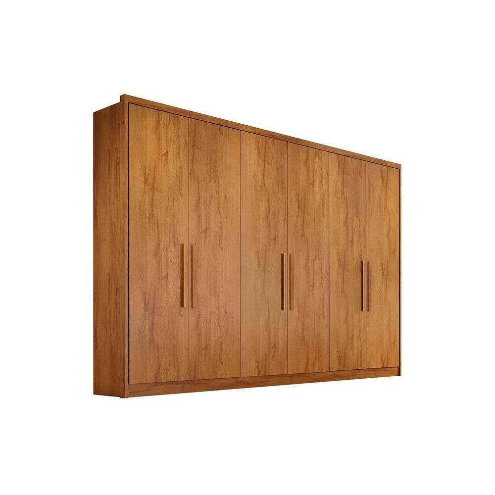 Guarda Roupa Casal 6 Portas e 8 Gavetas Robust Plus Freijo Cumaru - Novo Horizonte