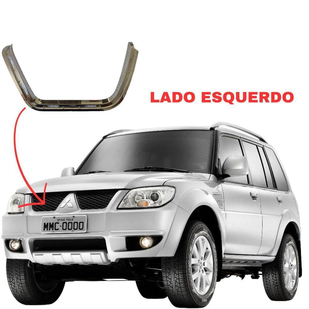 Friso Grade Dianteira Pajero Tr4 09 Em Diante Lado Esquerdo