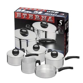 Jogo de Panelas Eterna Nigro 5 PC Polido - 025520