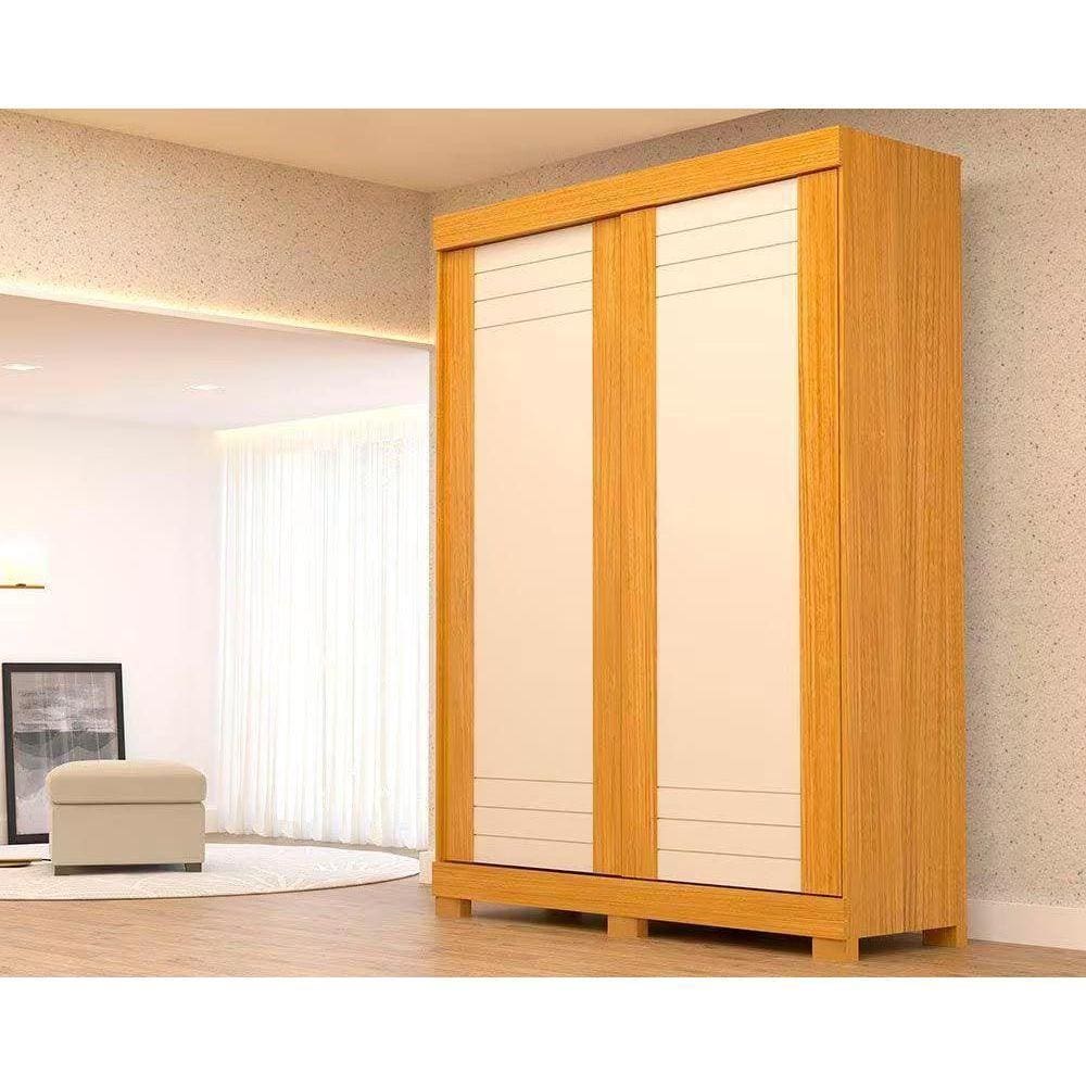 Guarda Roupa Solteiro Ayla 2 Portas e 2 Gavetas Nature/Off White - ACP