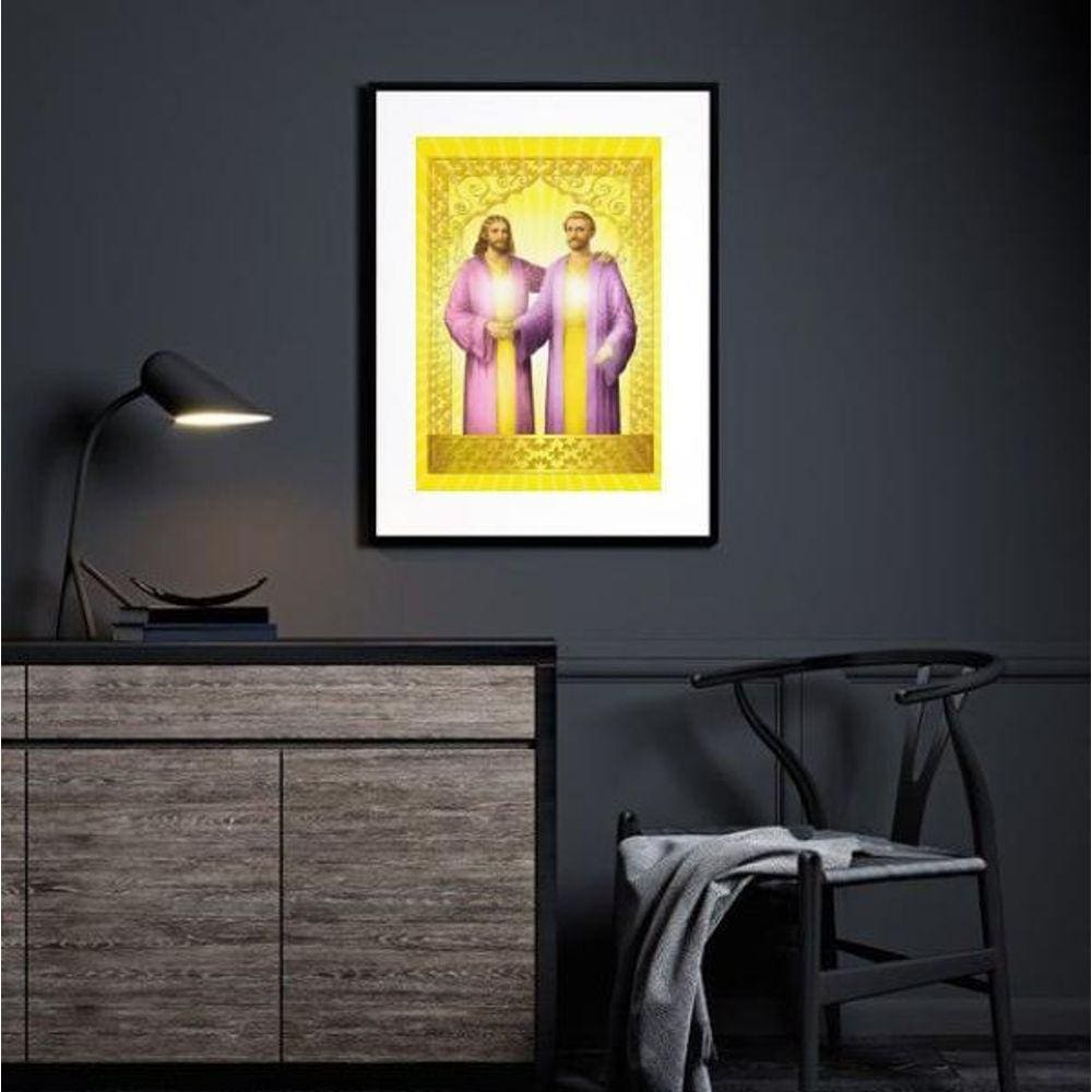 Quadro Saint Germain E Jesus Cristo - 60X48Cm