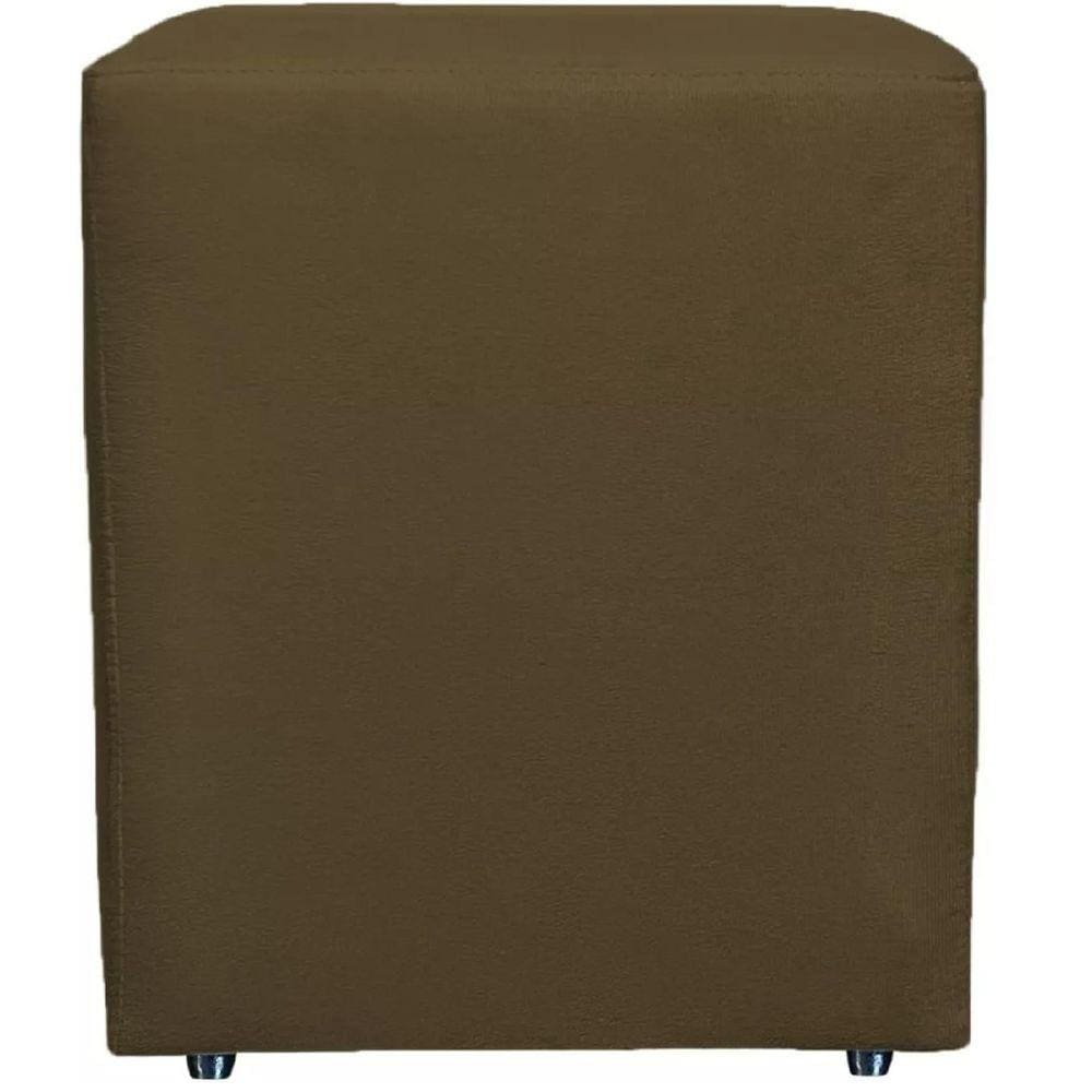 Puff Quadrado Cubo Banqueta Decorativo Utilize - Marrom
