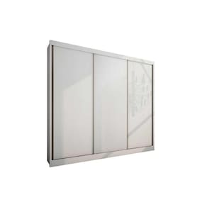 Guarda Roupa Casal 3 Portas de Correr e 8 Gavetas Diamond/Londres Branco - Novo Horizonte