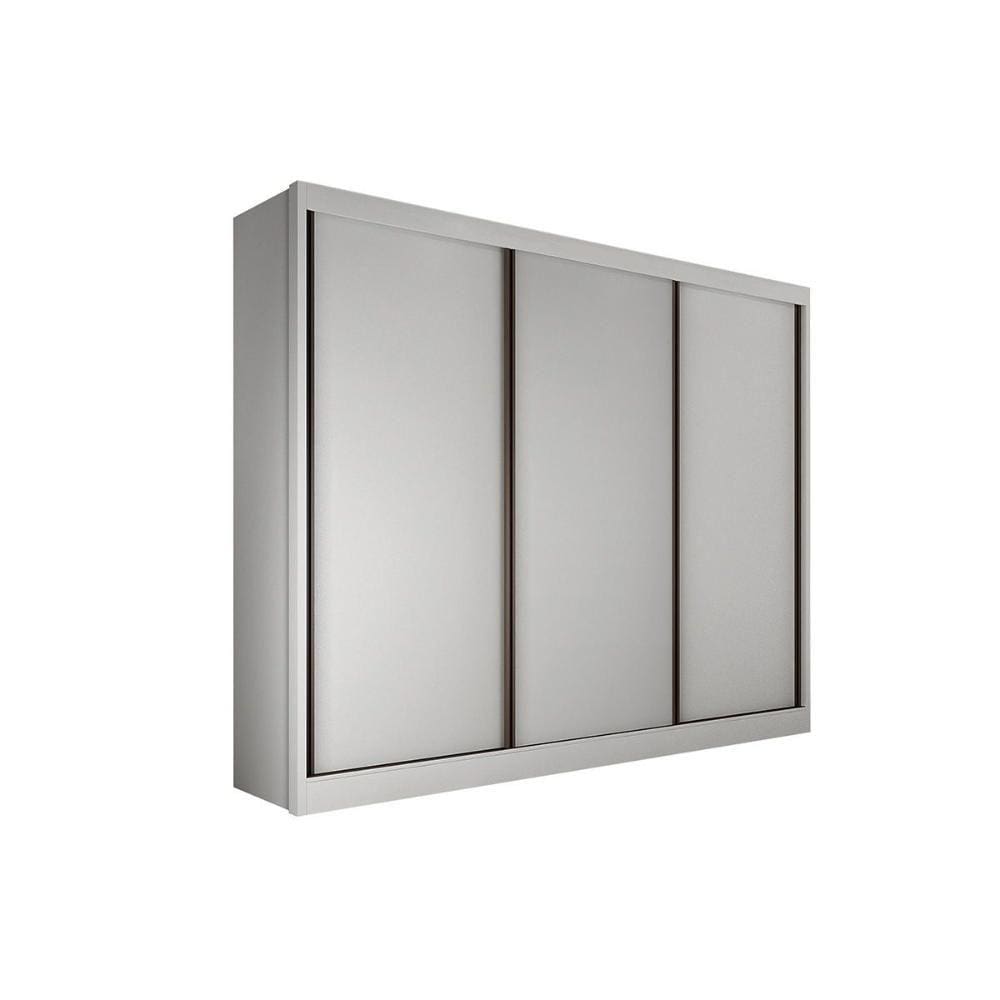 Guarda Roupa Casal 3 Portas de Correr e 6 Gavetas Diamond/Londres Branco - Novo Horizonte
