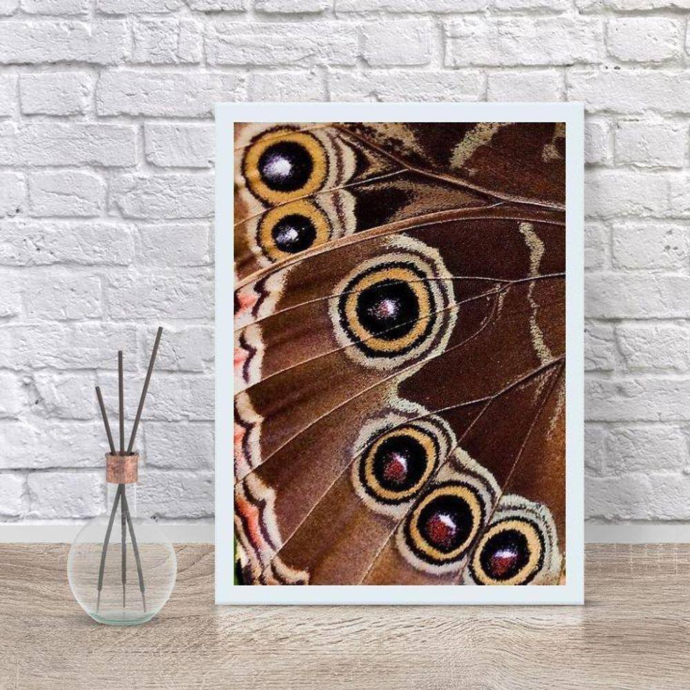 Quadro Decorativo Fotografia Asa Borboleta 33X24Cm - Vidro