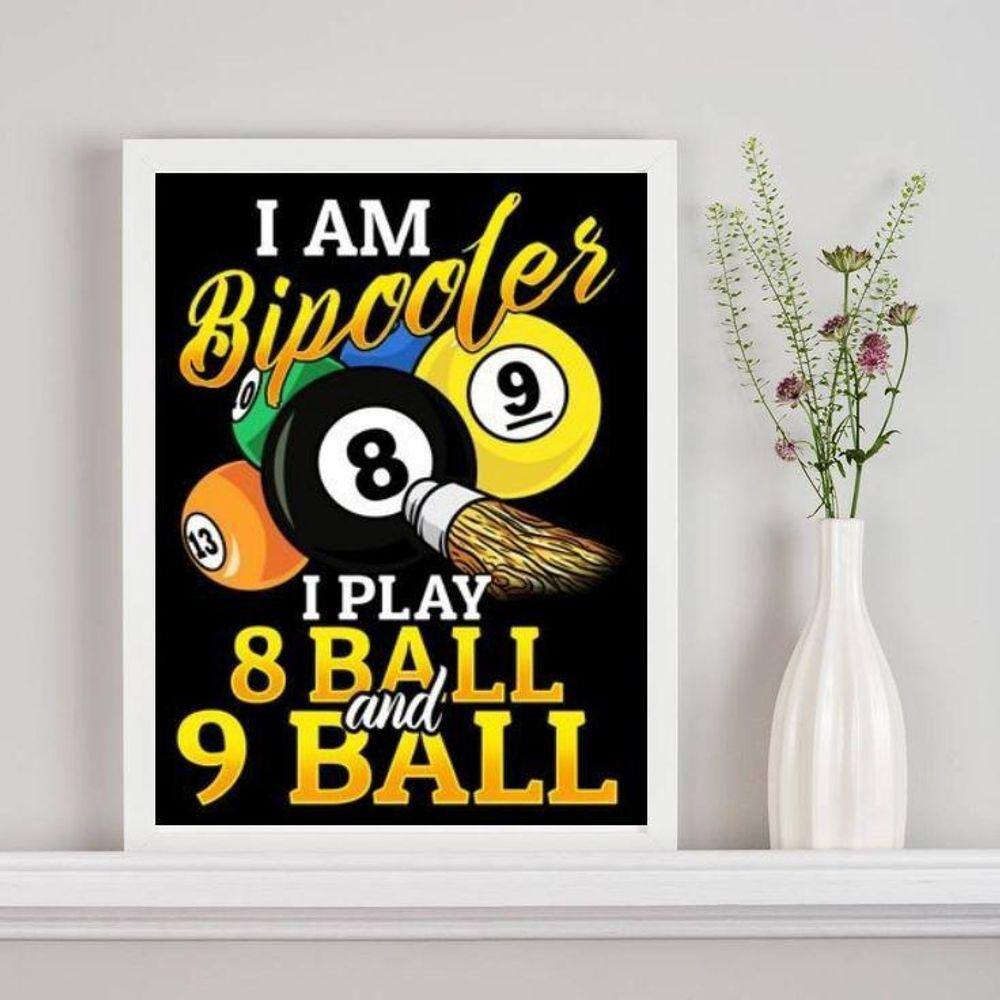 Quadro Decorativo Poster Bilhar Sinuca 33X24Cm - Com Vidro
