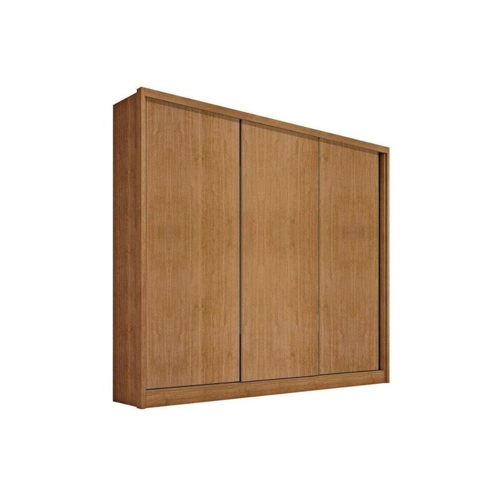 Guarda Roupa Casal 3 Portas de Correr e 8 Gavetas Arezzo Plus Freijo Cumaru - Novo Horizonte