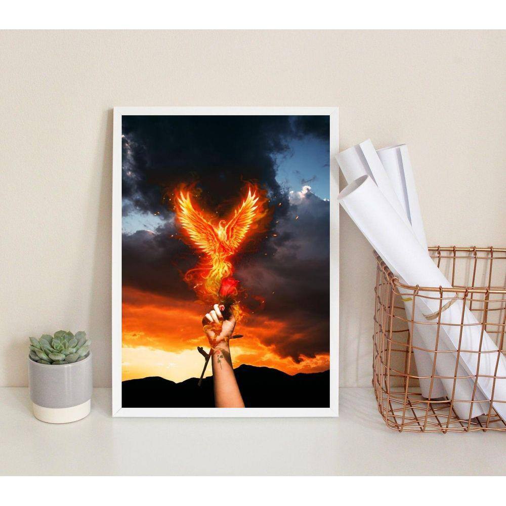 Quadro Decorativo Arquétipo Da Fênix 33X24Cm
