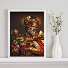 Quadro Decorativo Deus Do Vinho- Dionísio 45X34Cm