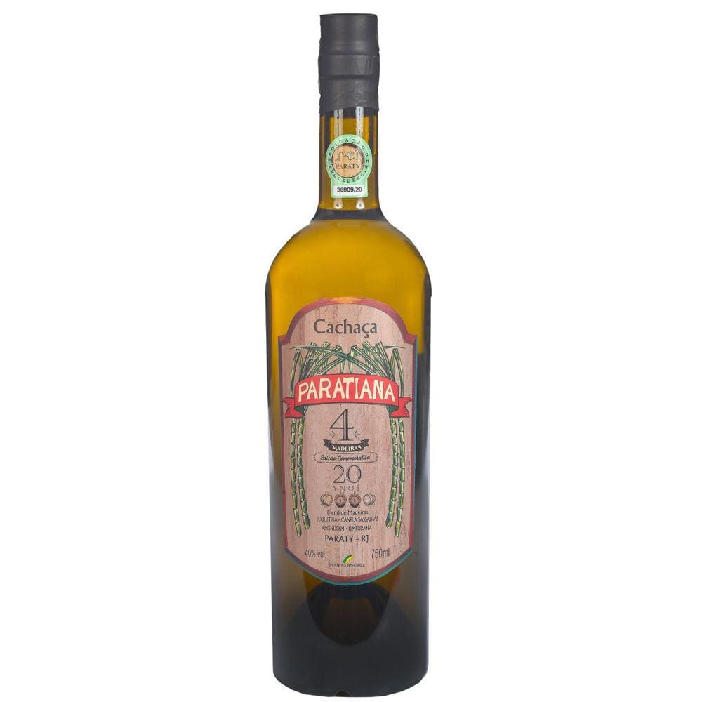 Cachaça Paratiana 4 Madeiras 750ml Edição Comemorativa